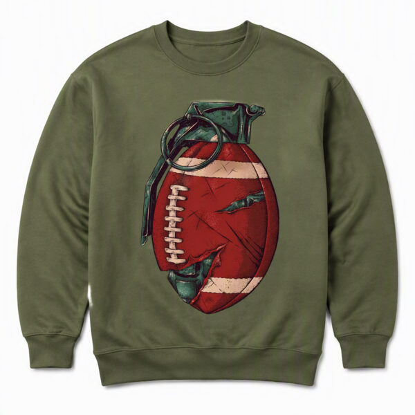 2508260016-Football Spirit Graphic Apparel Sweatshirt Football Spirit Sweatshirt