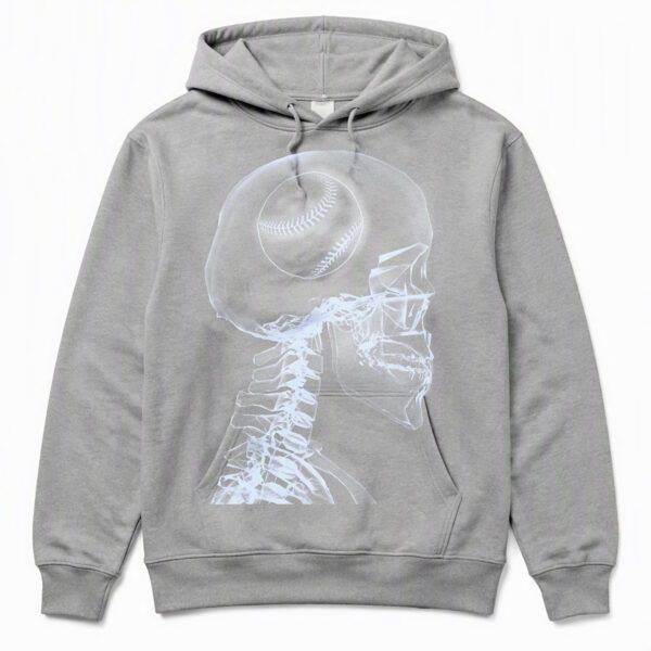 X-Ray Baseball Skull Hoodie