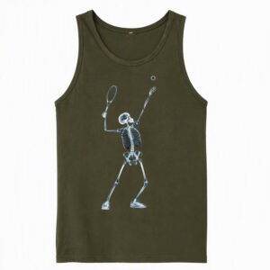 Skeleton Racket Player Tank Top