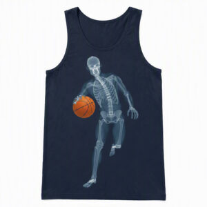 Skeleton Basketball Player Tank Top