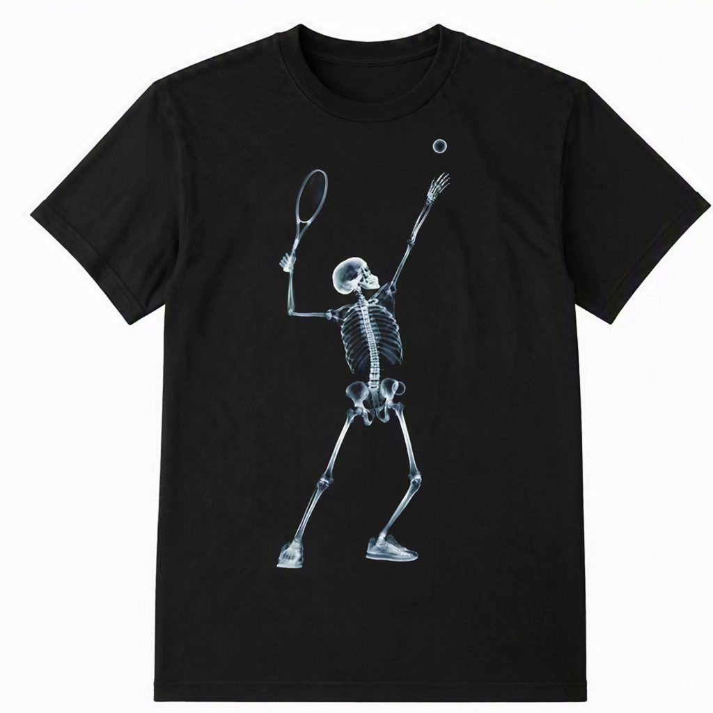 Skeleton Racket Player T-Shirt